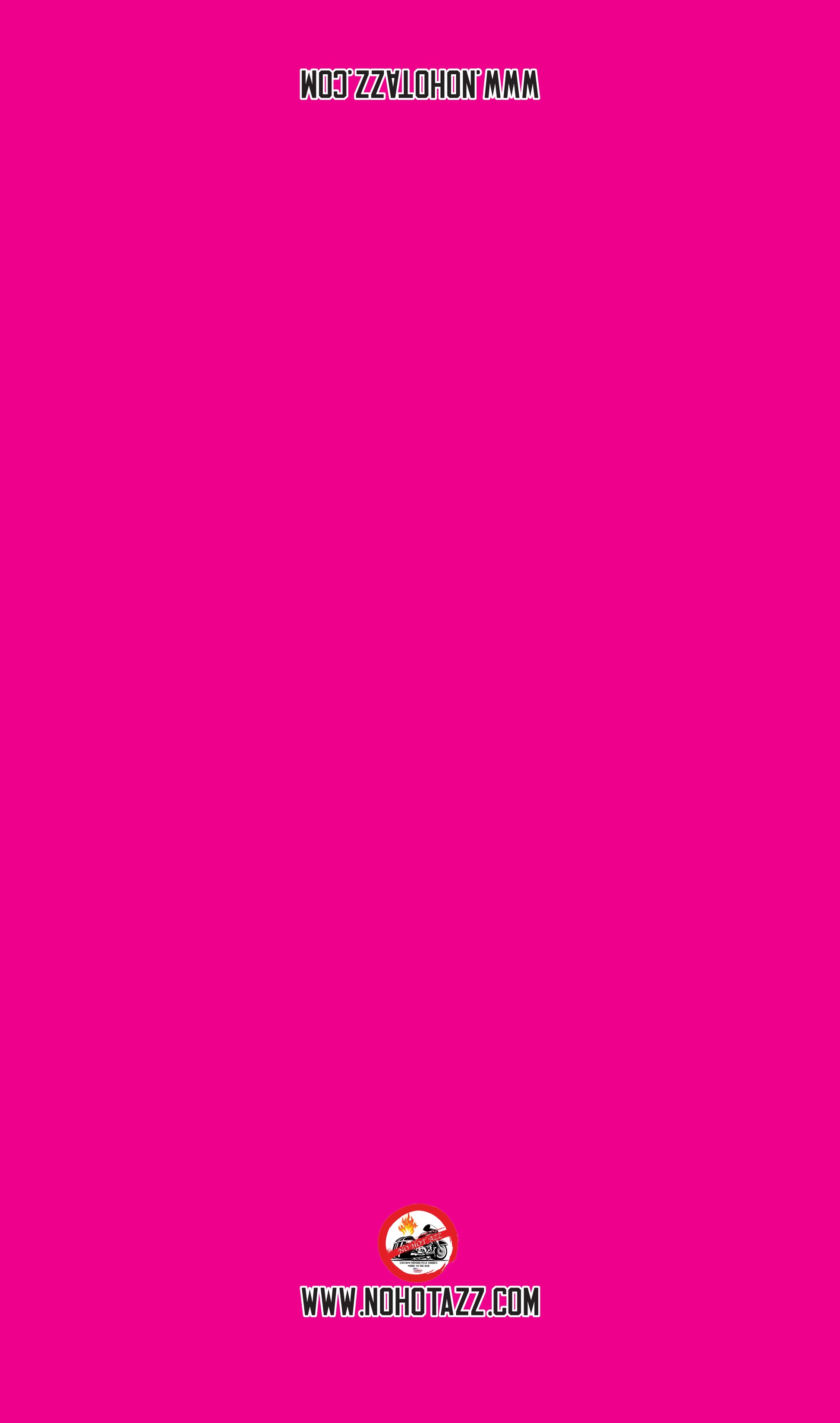 A solid hot pink No Hot Azz motorcycle seat shade sun cover.
