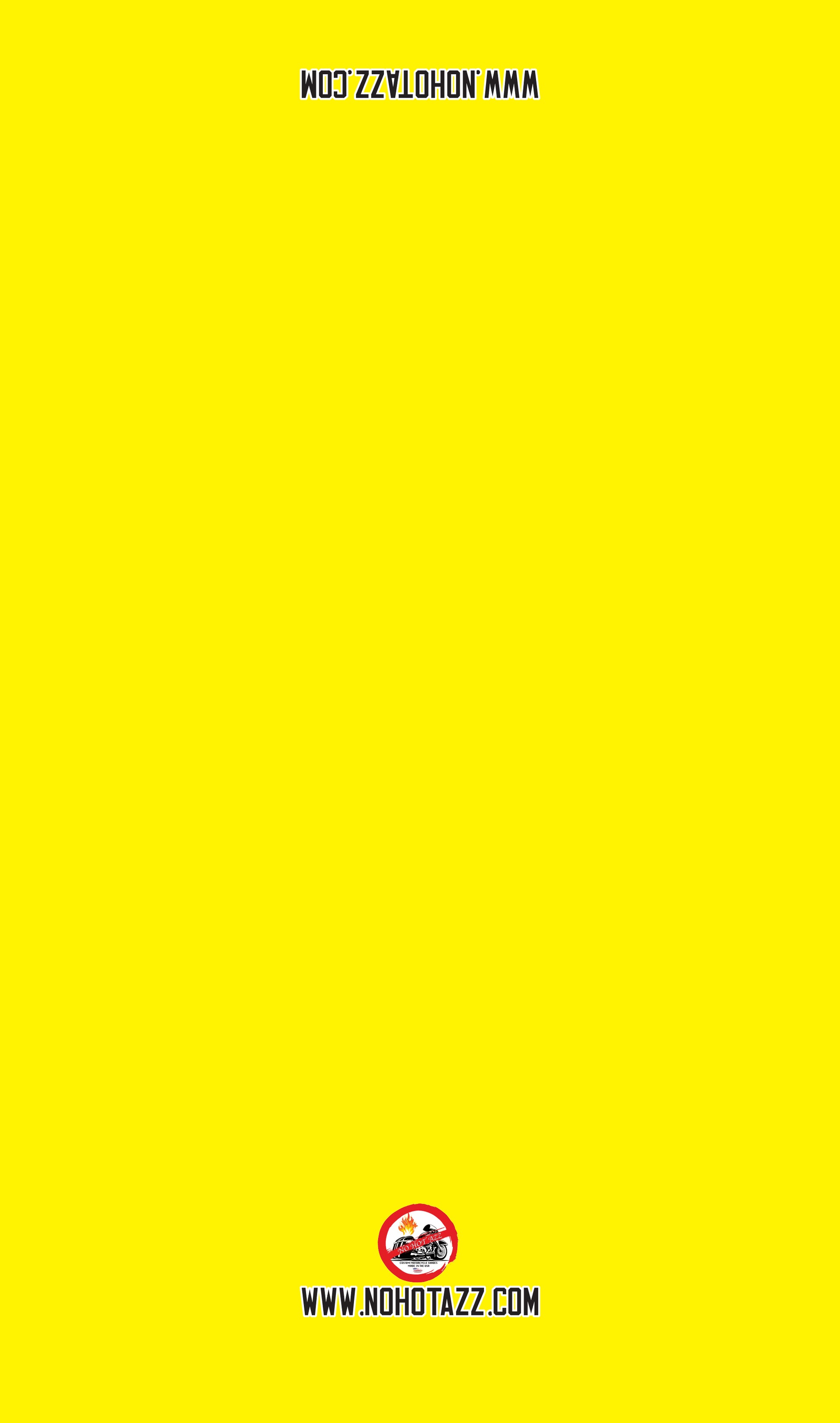 A solid maize yellow No Hot Azz motorcycle seat shade sun cover.