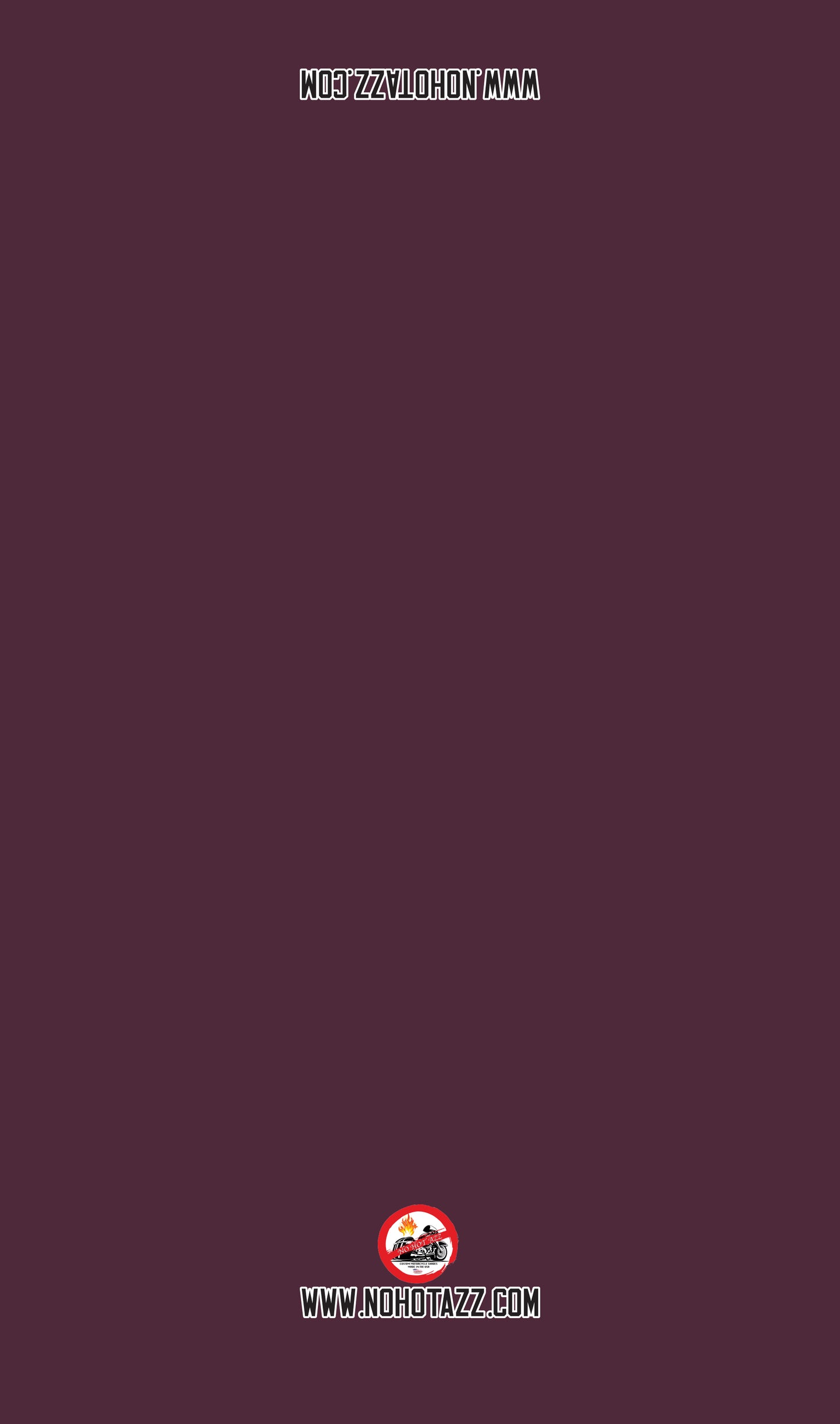 A solid maroon No Hot Azz motorcycle seat shade sun cover.