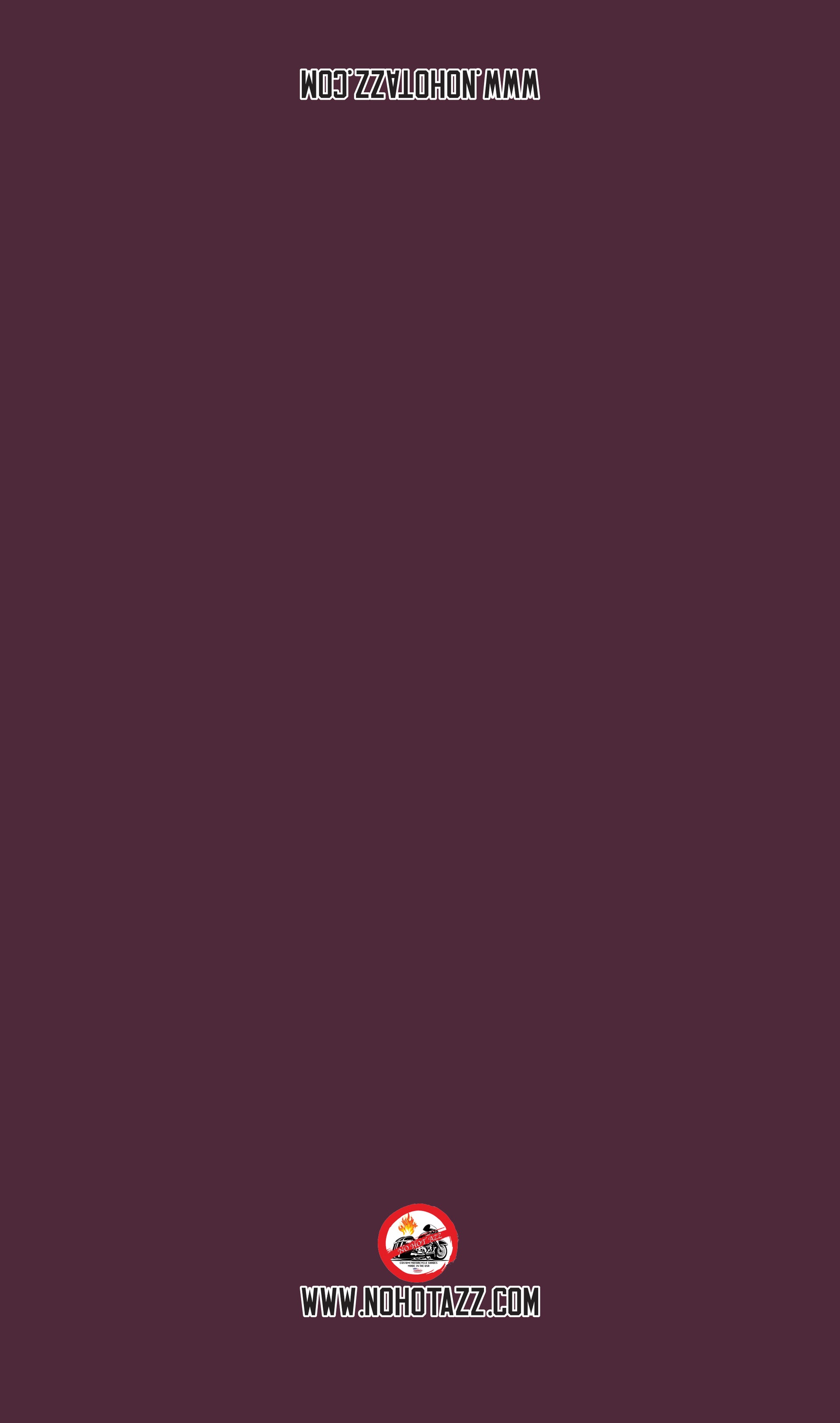 A solid maroon No Hot Azz motorcycle seat shade sun cover.