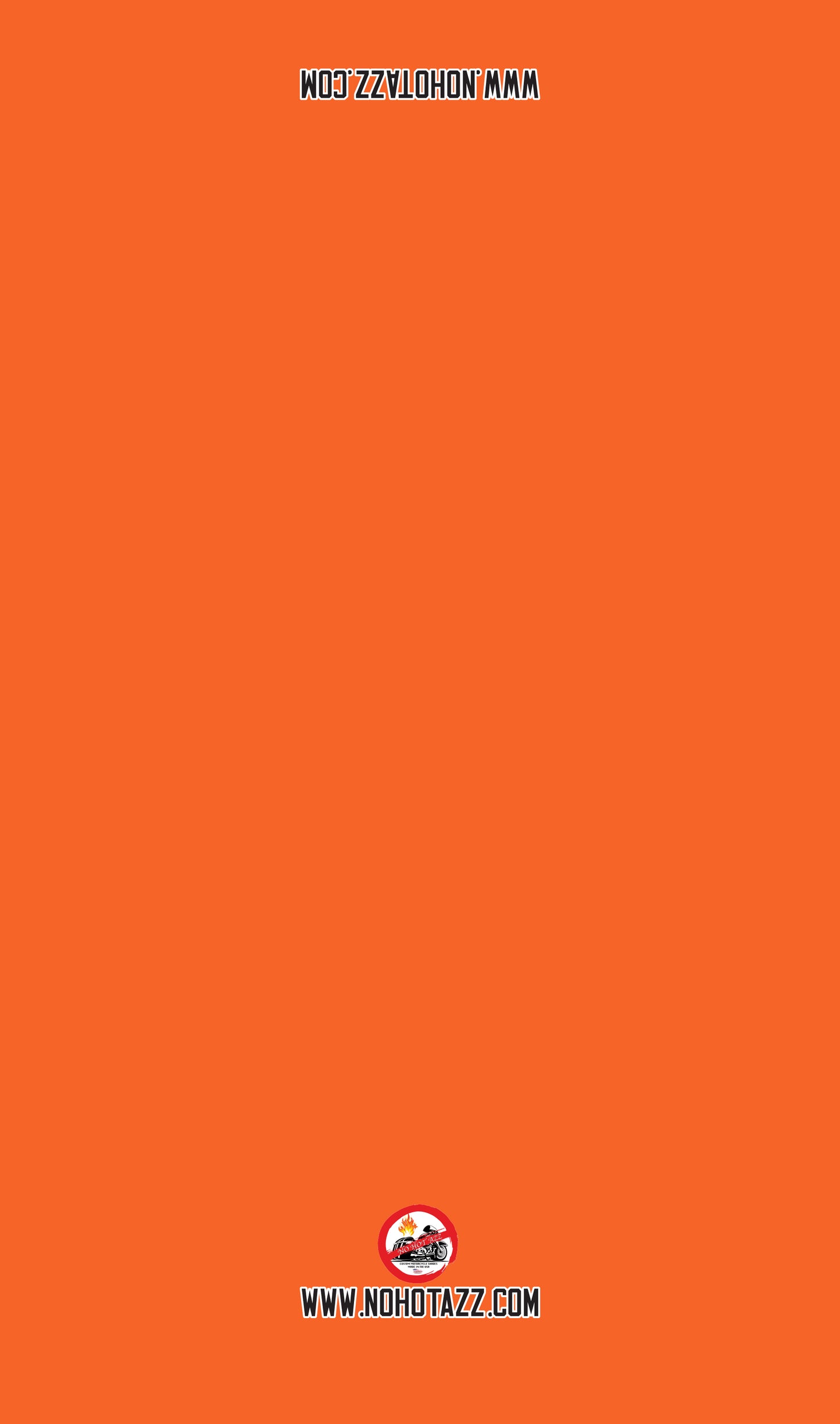 A solid orange No Hot Azz motorcycle seat shade sun cover.