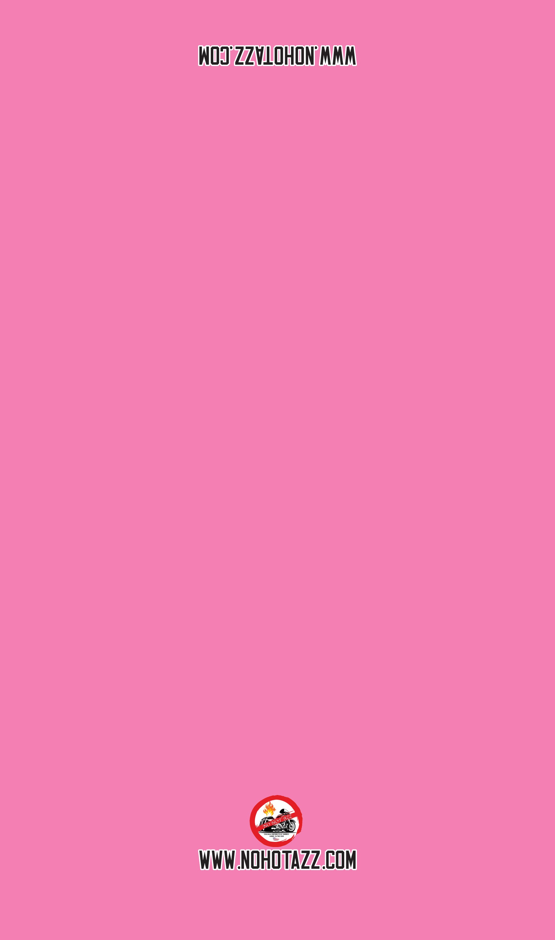 A solid Pantone 224 C2 No Hot Azz motorcycle seat shade sun cover.