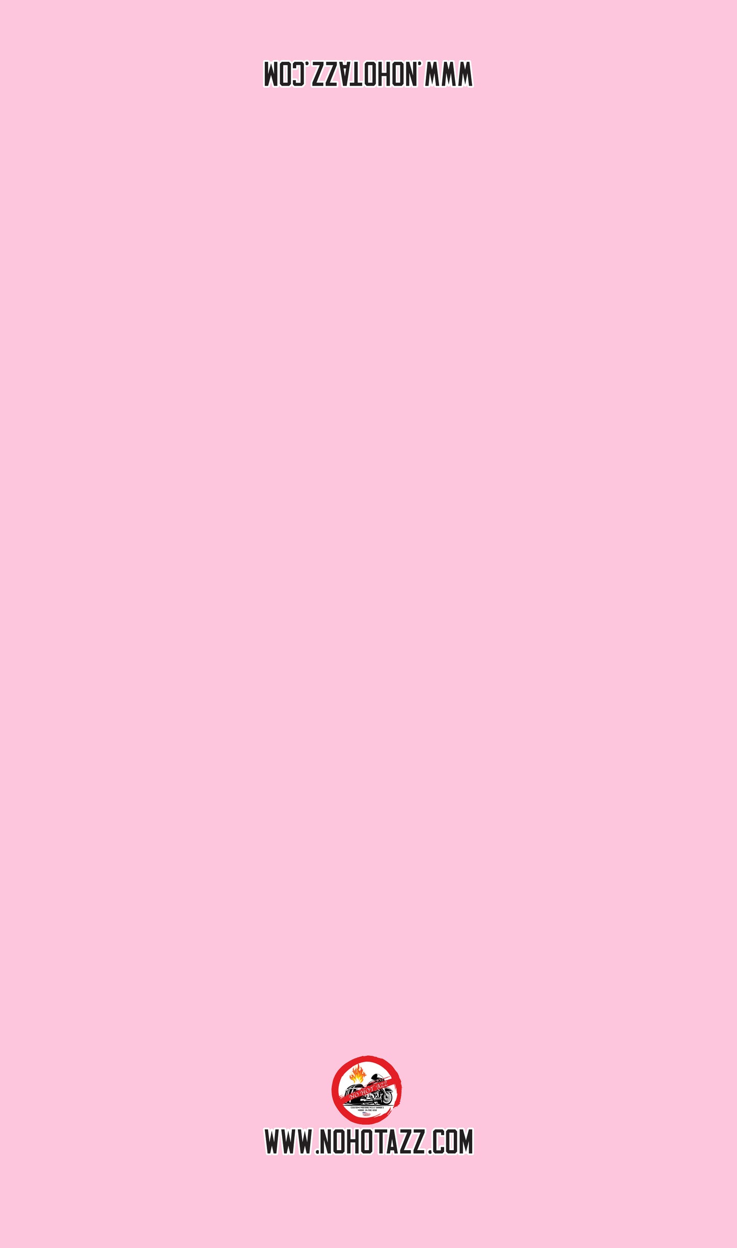 A solid pink No Hot Azz motorcycle seat shade sun cover.