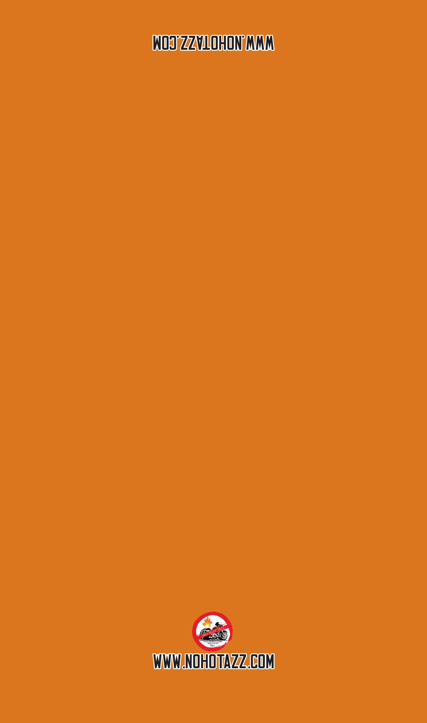 A solid Texas orange No Hot Azz motorcycle seat shade sun cover.