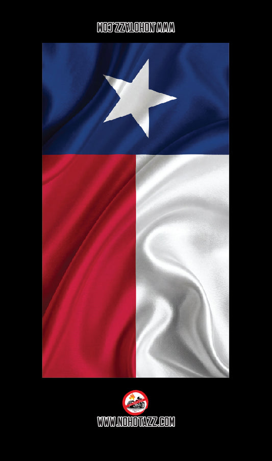 A black No Hot Azz motorcycle seat shade sun cover featuring the Lone Star State Texas flag.
